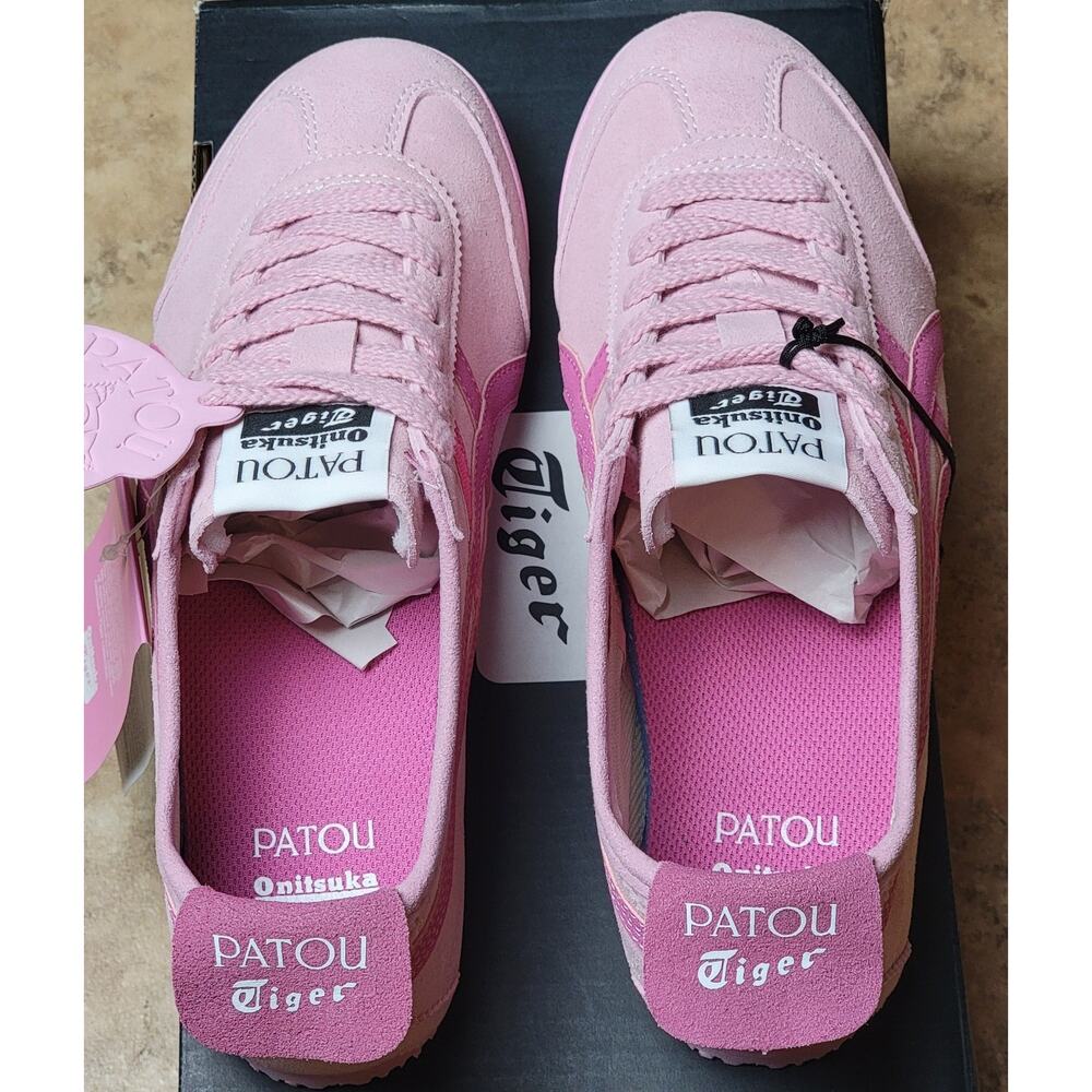 Fashion Sneakers Women 8 Pink Suede Lace Up Onitsuka Tiger Casual Shoe Retro Y2K - Picture 3 of 12